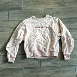 Brunette the label love yourself first pullover sweatshirt